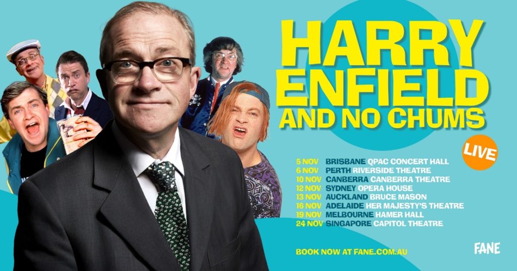 Comedian Harry Enfield to tour Australia in November.